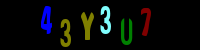 Blue Captcha Image