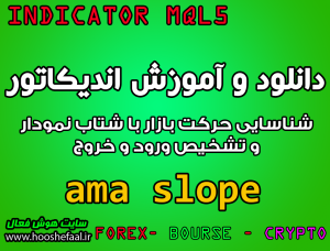دانلود و آموزش اندیکاتور ama slope برای شناسایی حرکت بازار با شتاب نمودار و تشخیص ورود و خروج مخصوص متاتریدر 5