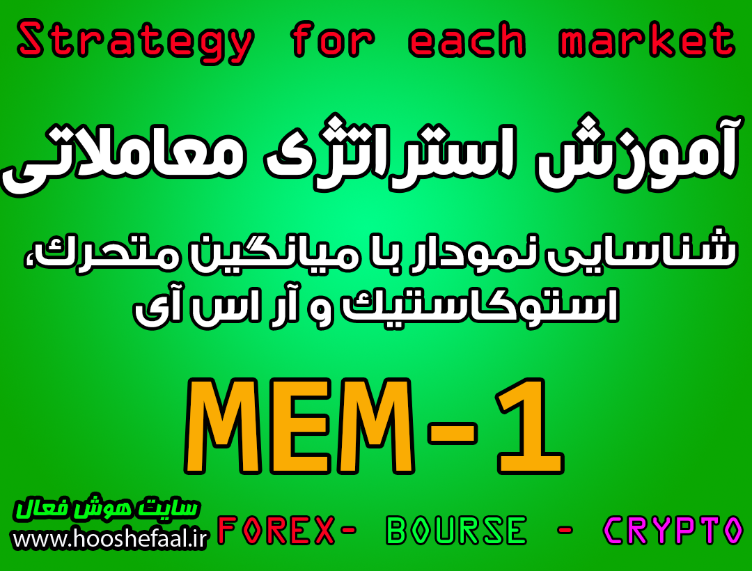 آموزش استراتژی معاملاتی MEM-1 شناسایی نمودار با میانگین متحرک، استوکاستیک و آر اس آی مخصوص بازار بورس، ارزدیجیتال و فارکس