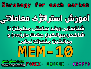 آموزش استراتژی معاملاتی MEM-10 شناسایی روند ساعتی مطمئن با شاخص میانگین جهت دار(ADX) و میانگین متحرک نمایی