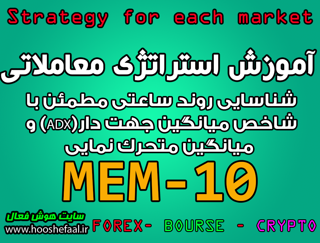 آموزش استراتژی معاملاتی MEM-10 شناسایی روند ساعتی مطمئن با شاخص میانگین جهت دار(ADX) و میانگین متحرک نمایی