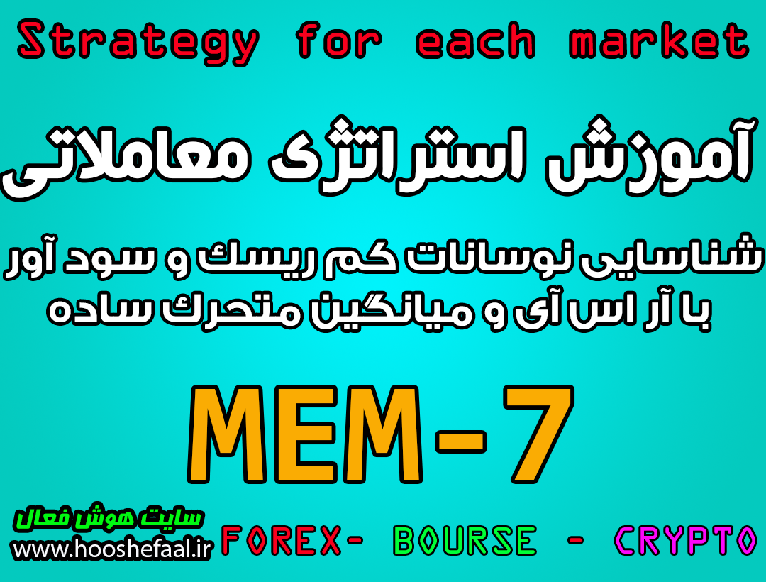 آموزش استراتژی معاملاتی MEM-7 شناسایی نوسانات کم ریسک و سود آور با آر اس آی و میانگین متحرک ساده مخصوص بازار بورس، ارزدیجیتال و فارکس
