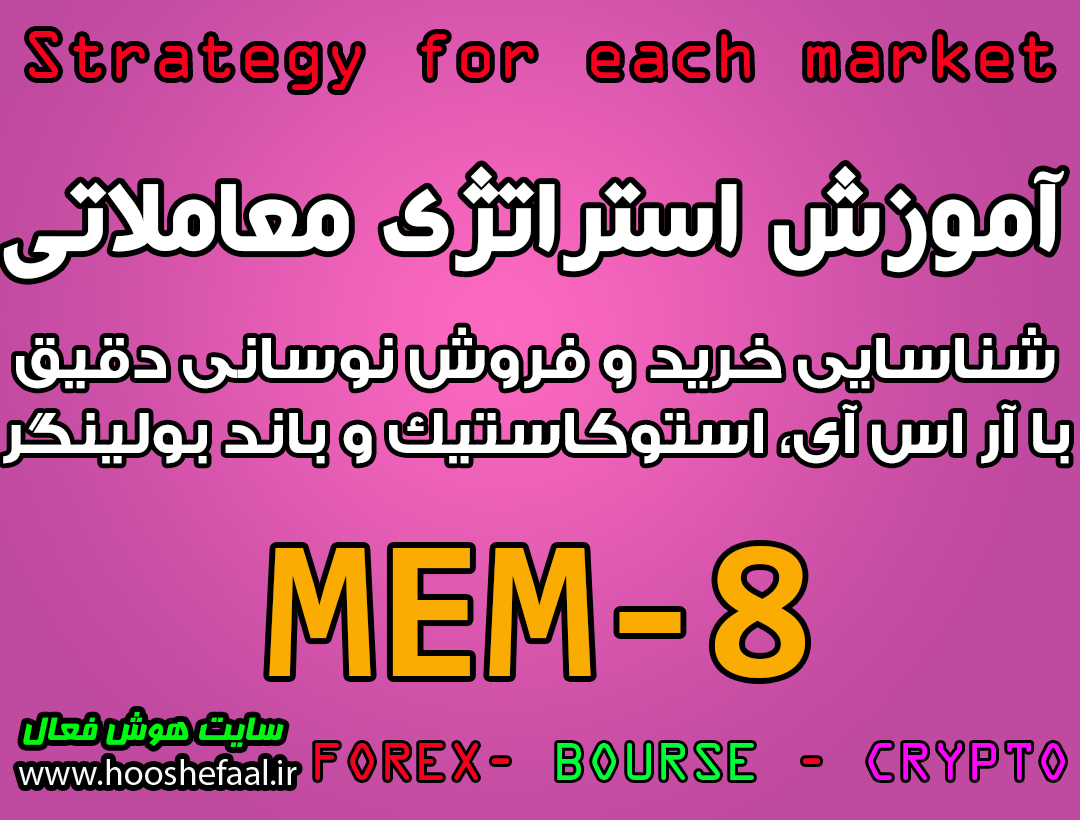 آموزش استراتژی معاملاتی MEM-8 شناسایی خرید و فروش نوسانی دقیق با آر اس آی، استوکاستیک و باند بولینگر