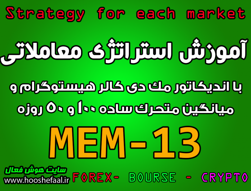 آموزش استراتژی معاملاتی MEM-13 با اندیکاتور مک دی کالر هیستوگرام و میانگین متحرک ساده 100 و 50 روزه