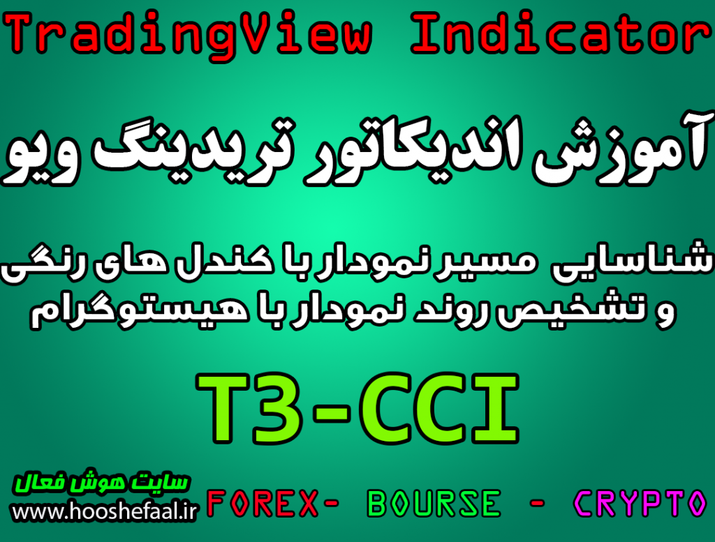 آموزش اندیکاتور T3-CCI برای شناسایی مسیر نمودار با کندل های رنگی و تشخیص روند نمودار با هیستوگرام مخصوص تریدینگ‌ویو