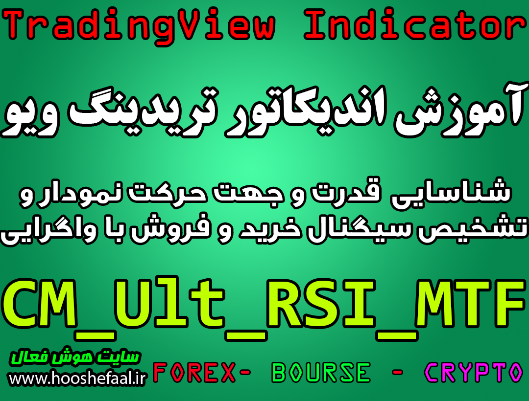 آموزش اندیکاتور CM_Ult_RSI_MTF برای شناسایی قدرت و جهت حرکت نمودار و تشخیص سیگنال خرید و فروش با واگرایی مخصوص تریدینگ‌ویو