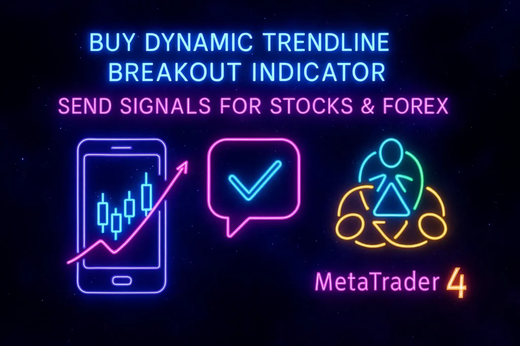 خرید اندیکاتور تشخیص شکست خط روند داینامیک در چارت قیمت و ارسال سیگنال مخصوص بورس و فارکس