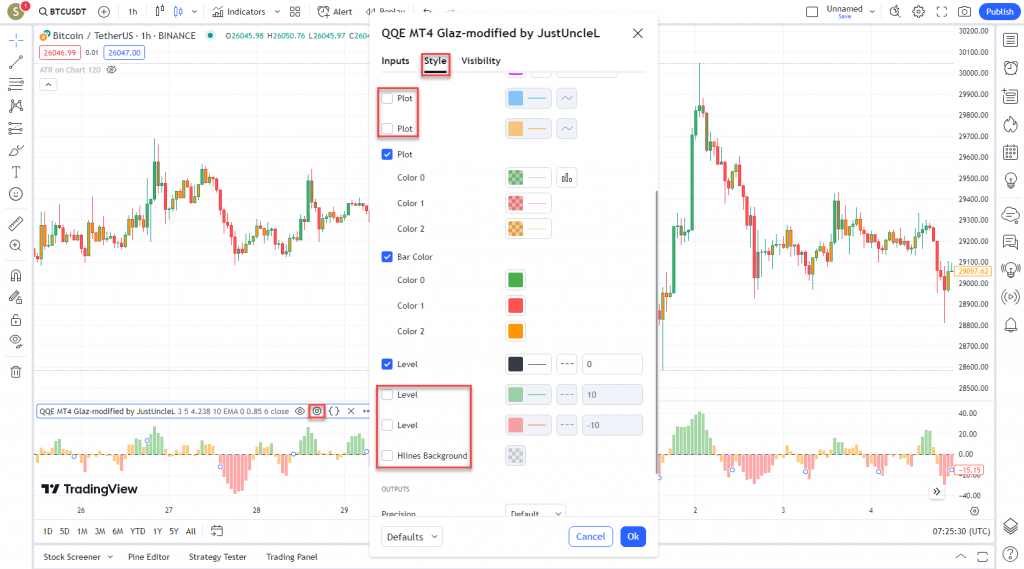 دانلود رایگان و آموزش اندیکاتور نوسان گیری QQE threshold برای ارز دجیتال و فارکس در تریدینگ ویو تایم فریم 30 دقیقه