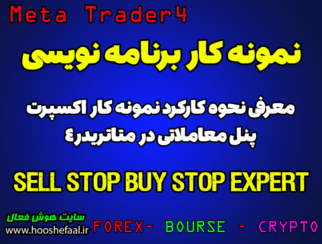 ویدئو معرفی نحوه کارکرد نمونه کار پنل معاملاتی Sell Stop buy Stop Expert در متاتریدر4