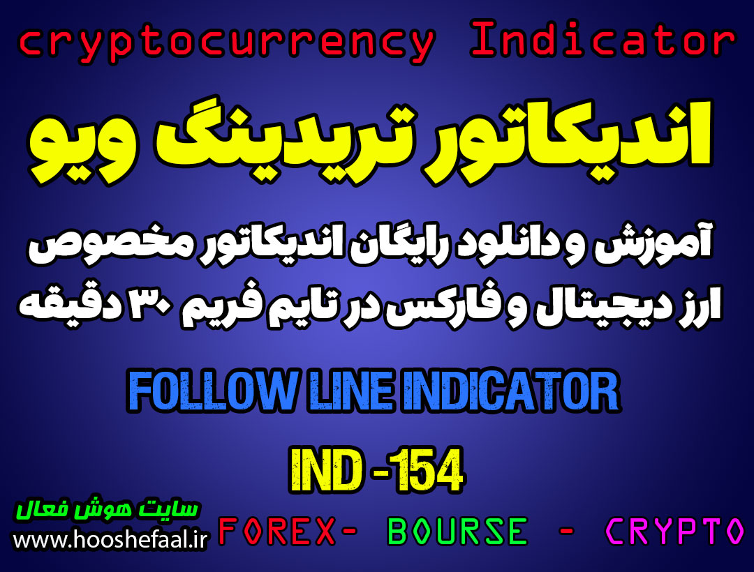 اندیکاتور بسیار خوب برای انجام معاملات اسکالپی Follow Line Indicator برای ارز دیجیتال در تریدینگ ویو تایم فریم 30 دقیقه