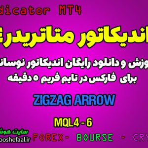 اندیکاتور فوق العاده ZigZag Arrow مخصوص فارکس در متاتریدر 4 تایم فریم 5 دقیقه