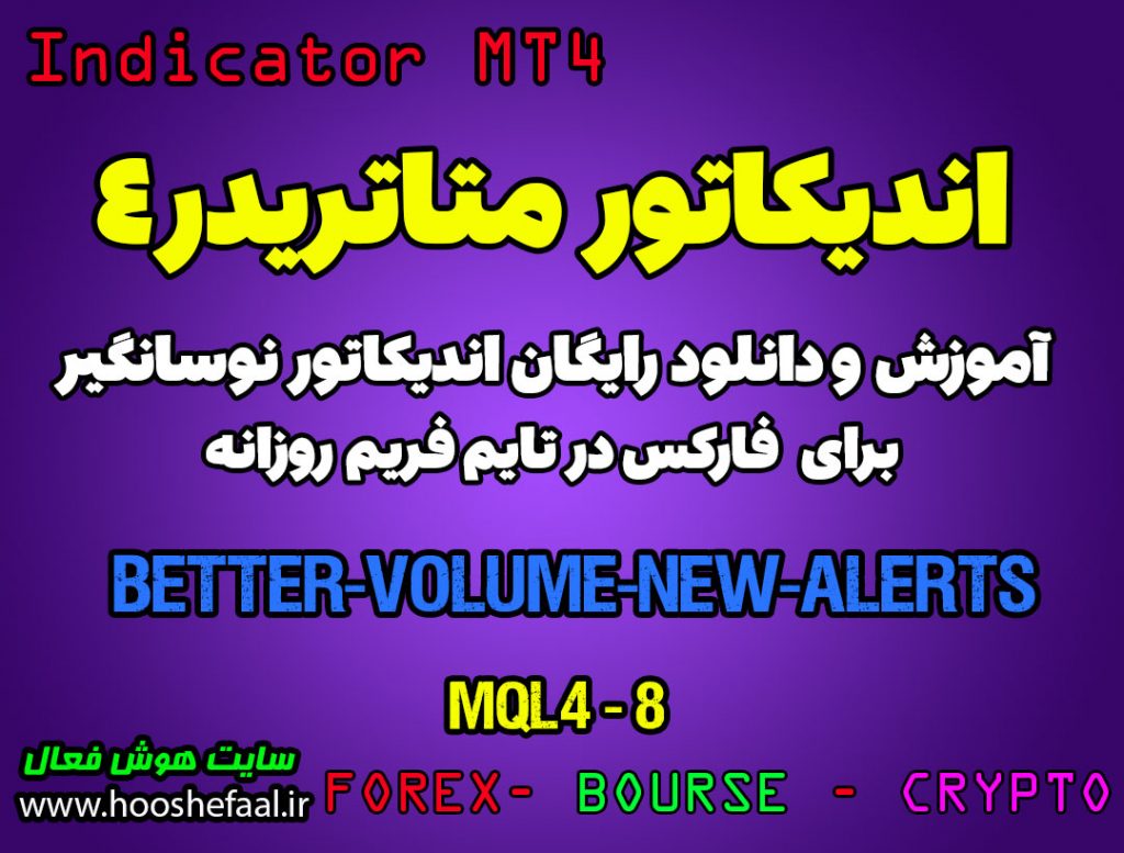 اندیکاتور Better Volume New Alerts مخصوص فارکس در متاتریدر 4 تایم فریم روزانه