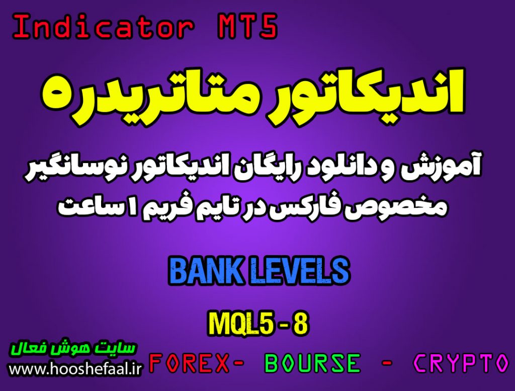 اندیکاتور Bank Levels مخصوص فارکس در متاتریدر 5 تایم فریم 1 ساعت