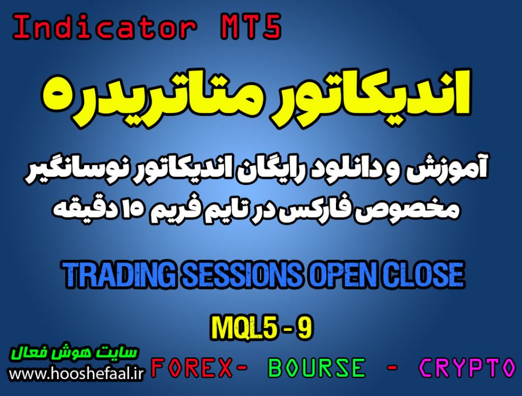 اندیکاتور Trading Sessions Open Close مخصوص فارکس در متاتریدر 5 تایم فریم 15 دقیقه