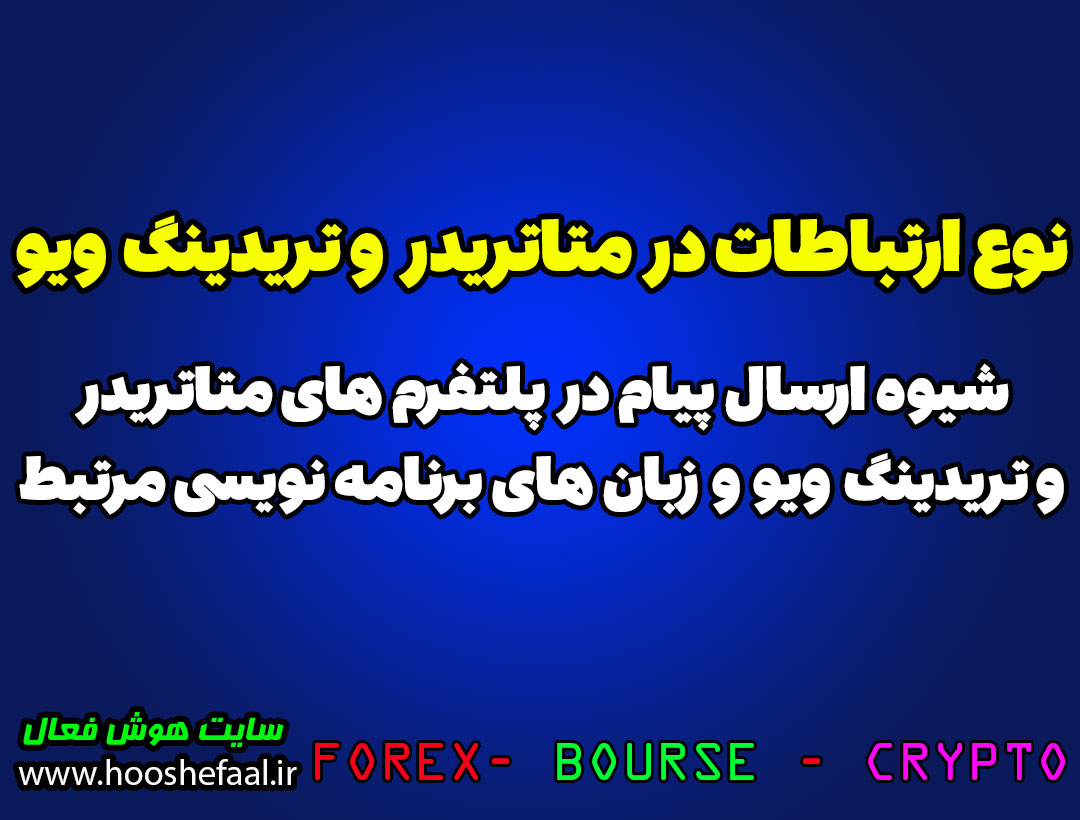 انواع ارتباطات در پلتفرم متاتریدر و تریدینگ ویو