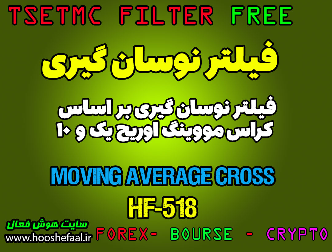 فیلتر نوسان گیری بر اساس کراس مووینگ اوریج یک و 10 کد HF-518 مخصوص بورس ایران tsetmc