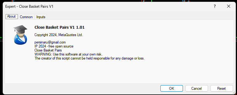 دانلود اکسپرت مدیریت موقعیتها با Close Basket Pairs در MT4