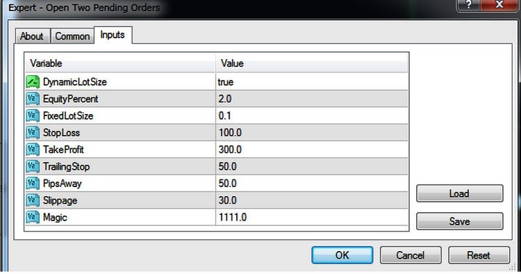 دانلود اکسپرت Open Two Pending Orders در متاتریدر 4