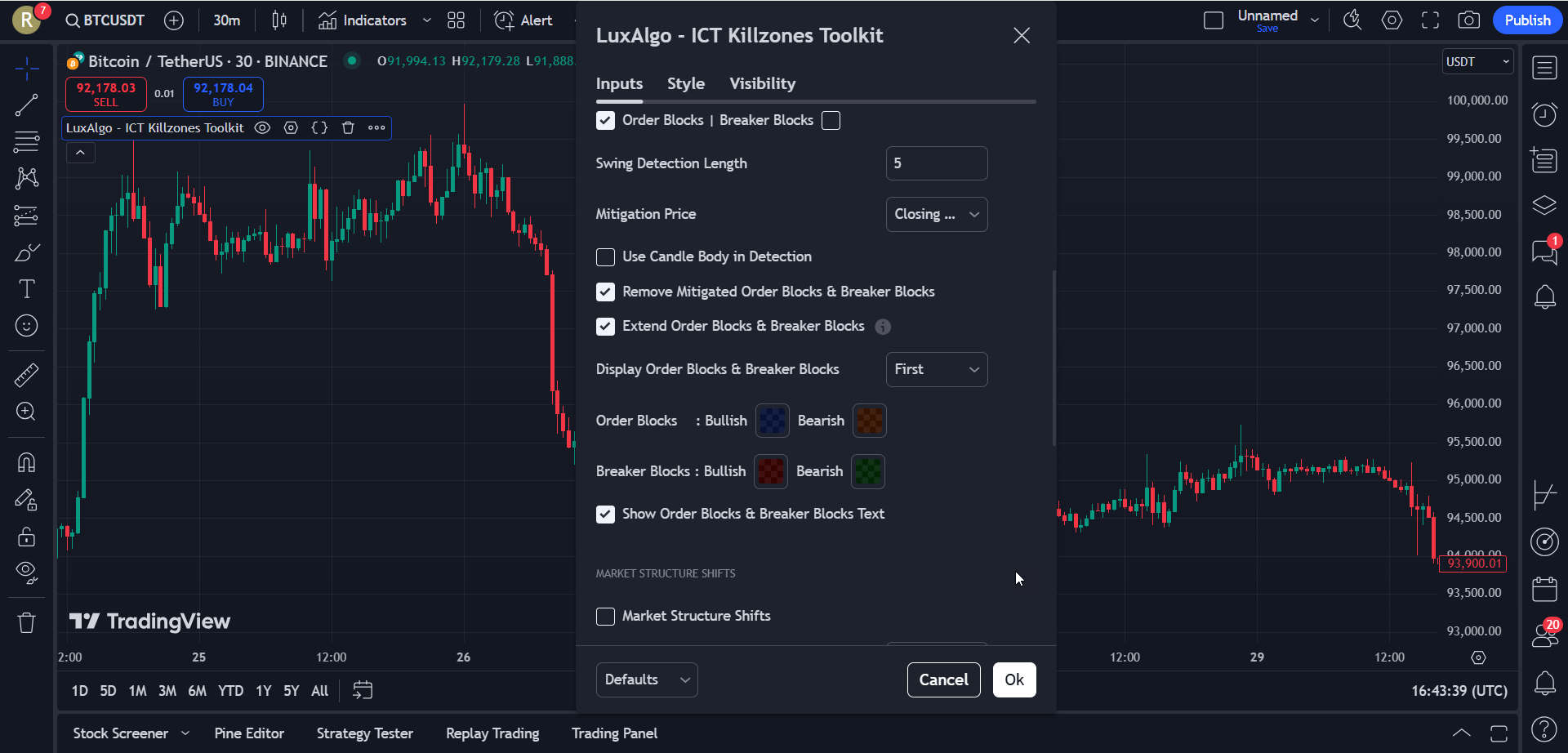 دانلود اندیکاتور ICT Killzones Toolkit در تریدینگ ویو