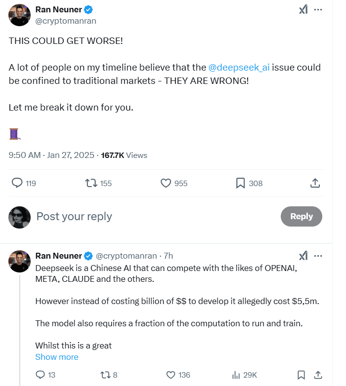 ران نیونر نگرانیهایی درباره بازارهای ریسکی مطرح میکنه