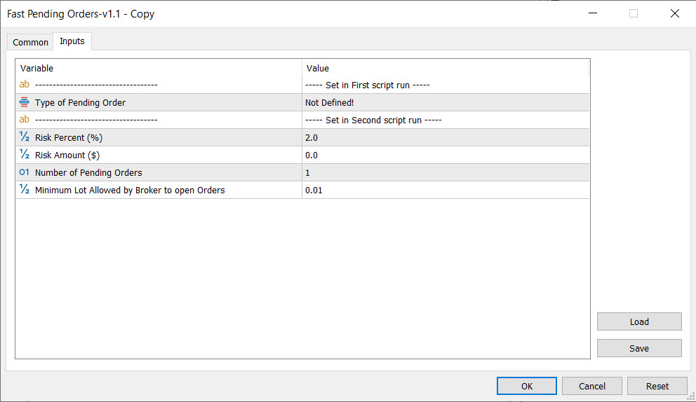 دانلود اندیکاتور کاربردی Fast Pending Orders در متاتریدر 5
