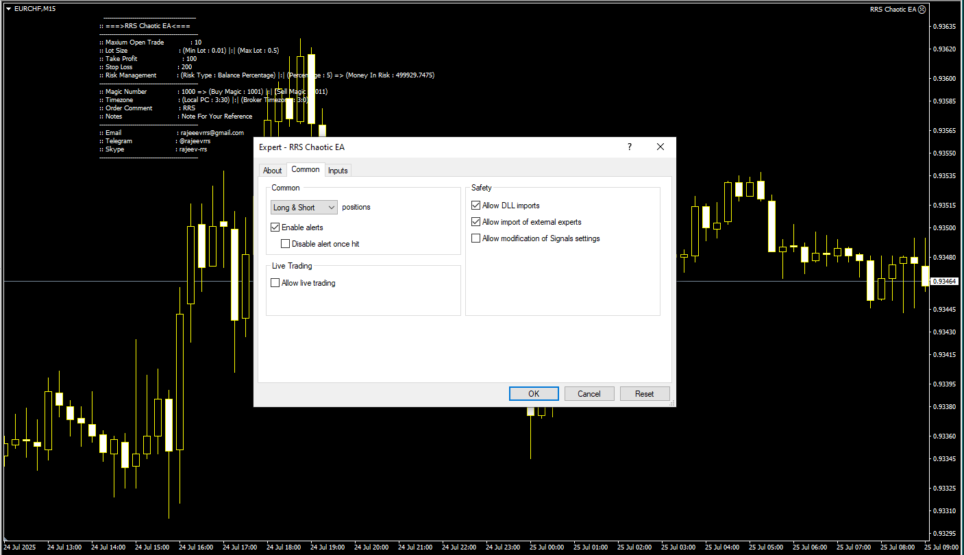 اکسپرت RRS Randomness in Nature: معامله تصادفی با سود هوشمند