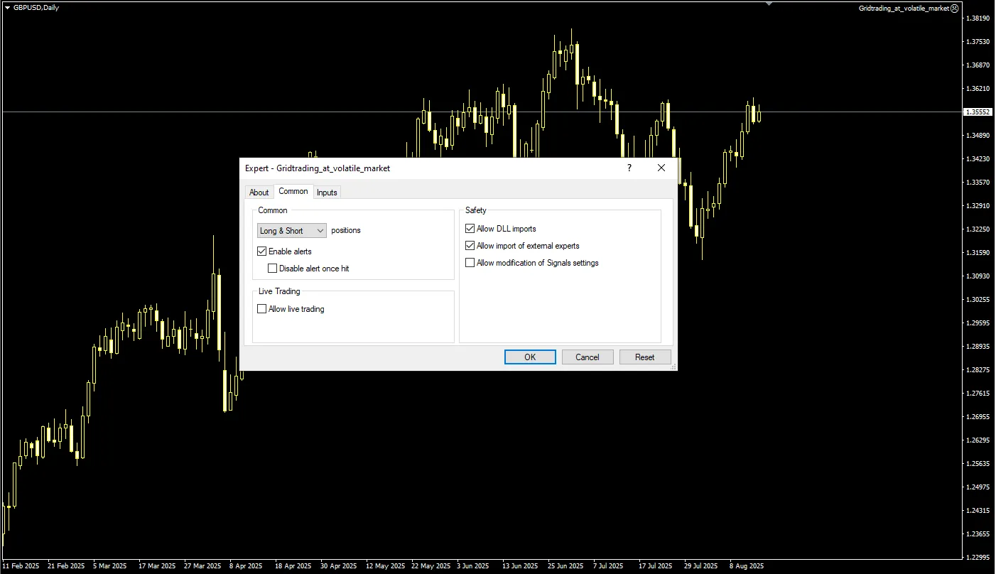 تنظیمات اکسپرت