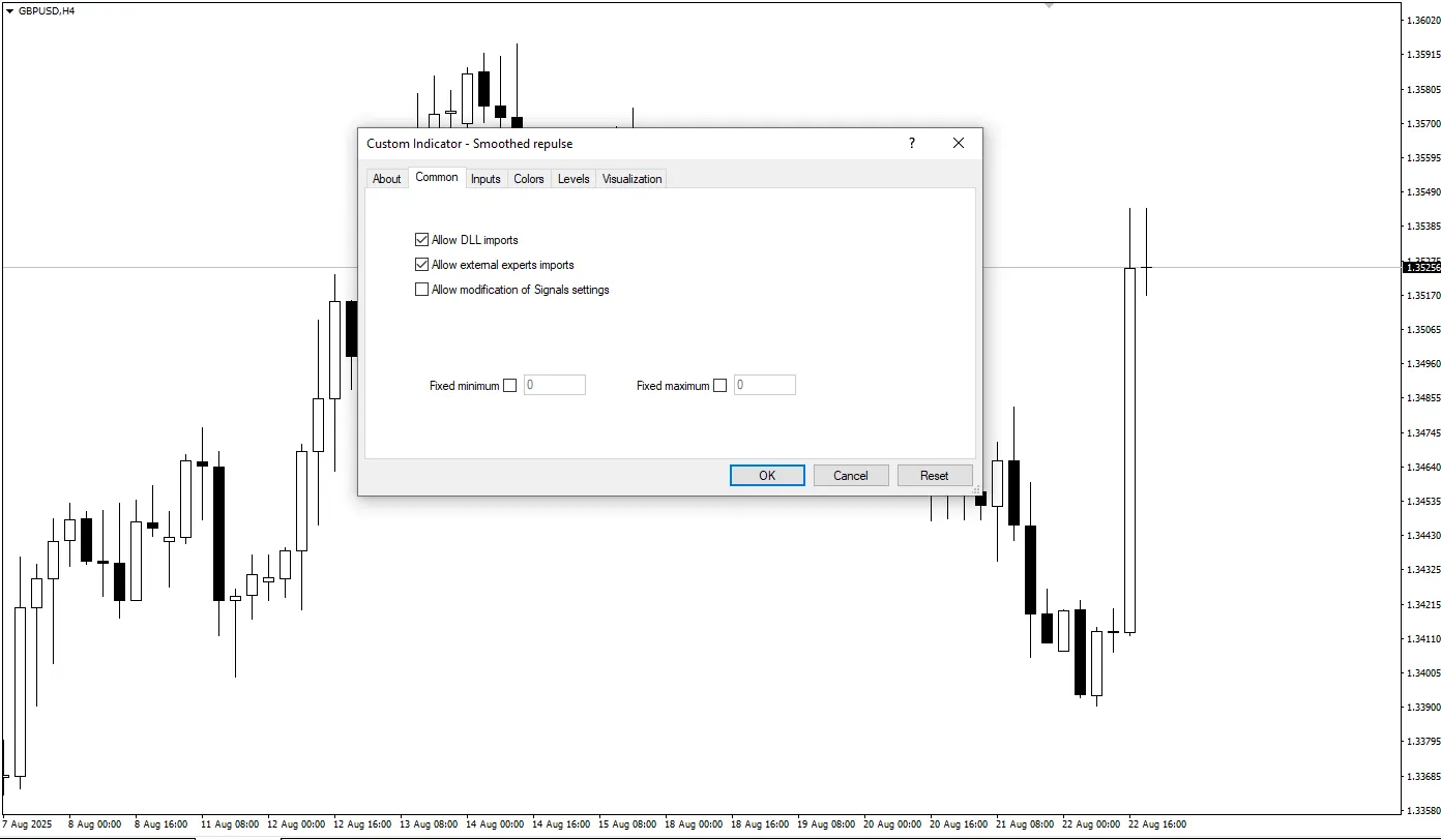  دانلود رایگان اندیکاتور Smoothed Repulse برای متاتریدر 4
