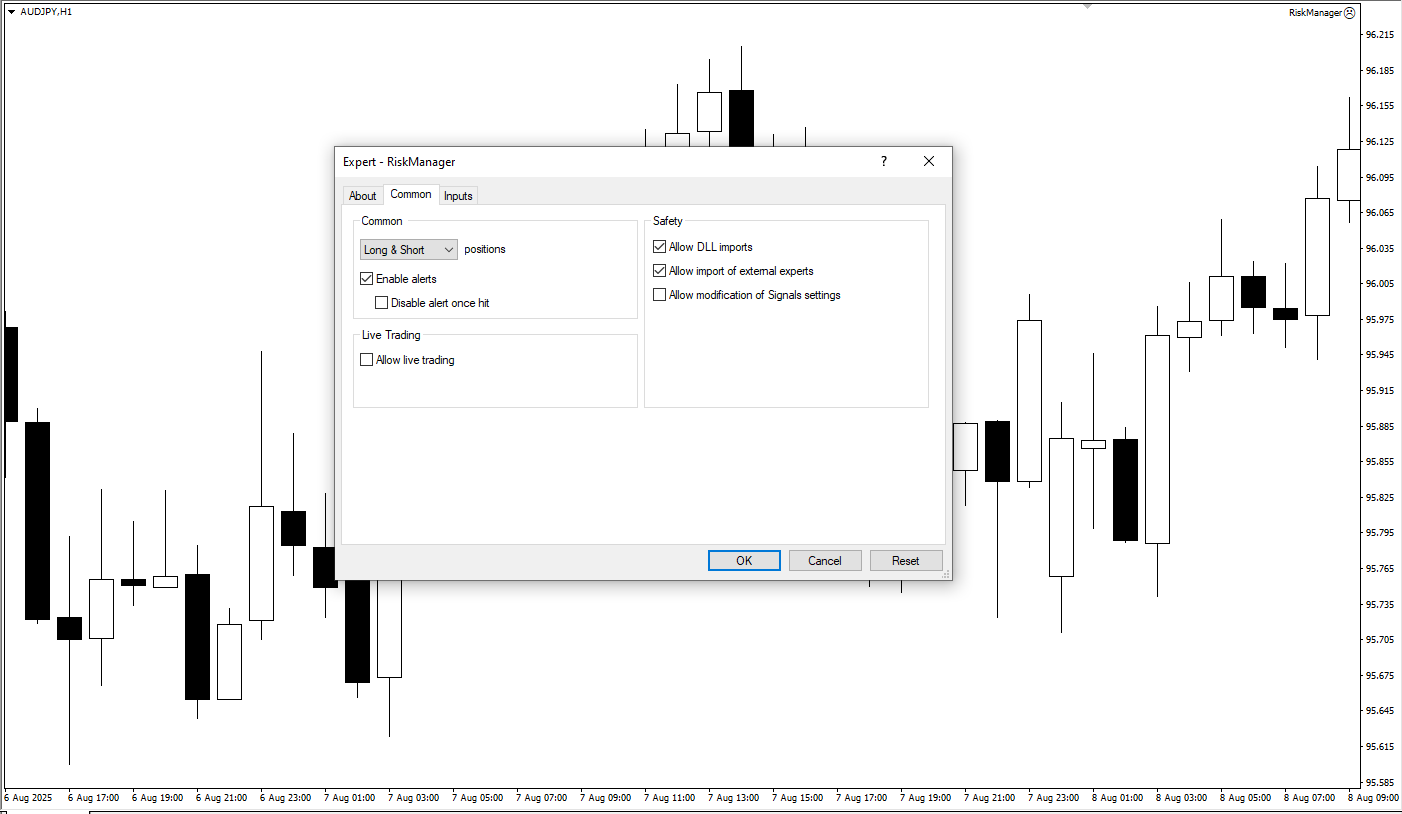 دانلود اکسپرت رایگان Risk Manager EA برای متاتریدر 4