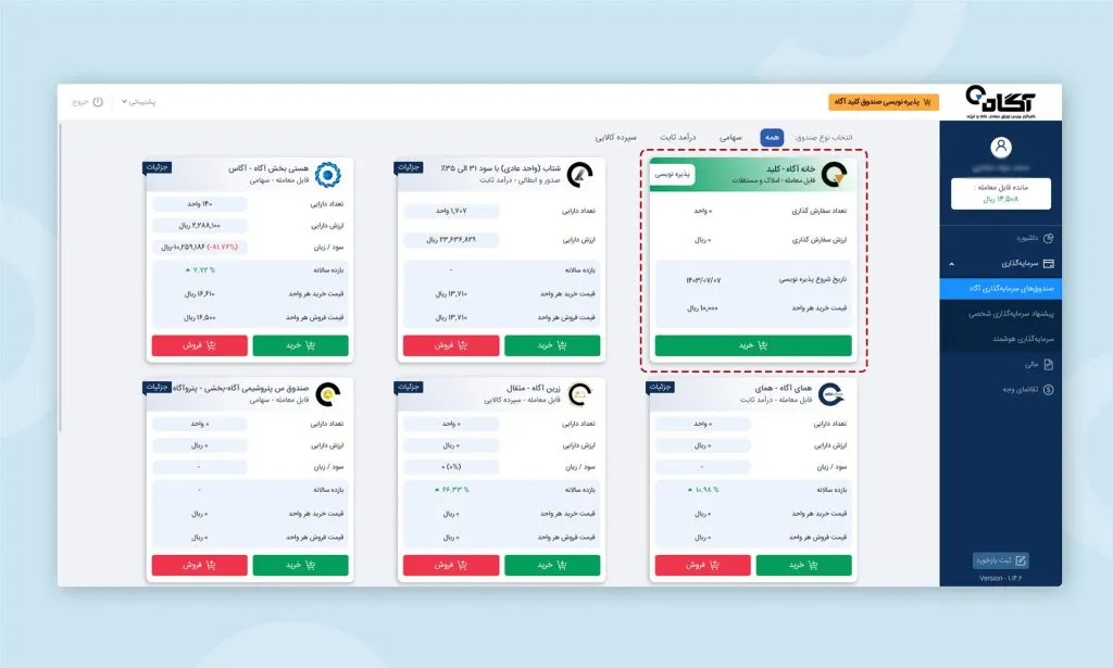 راهنمای جامع خرید صندوق کلید آگاه از سامانه آساتریدر و اینوست