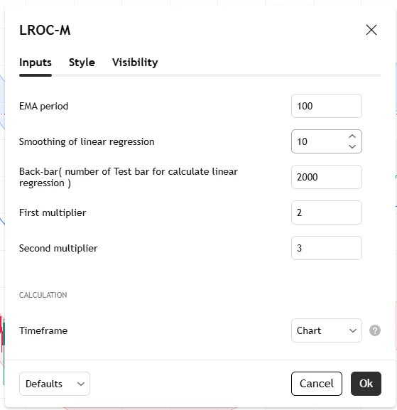 دانلود اندیکاتور Channel of Linear Regression of Rate of Change from the Mean (LROC-M) چارچوبی پیشرفته برای تحلیل بازار در تریدینگ ویو در بازار کریپتو