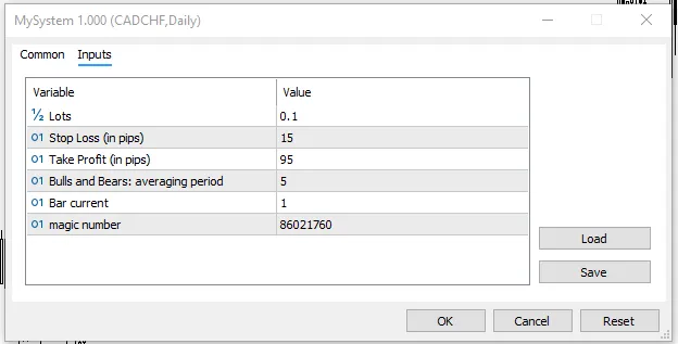 دانلود رایگان اکسپرت MySystem ربات معاملاتی   بر اساس Bulls Power و Bears Power برای MetaTrader 5 در بازار فارکس