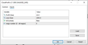 دانلود رایگان اکسپرت CloseProfit v2 مدیریت سود و زیان برای متاتریدر ۵ در بازار فارکس