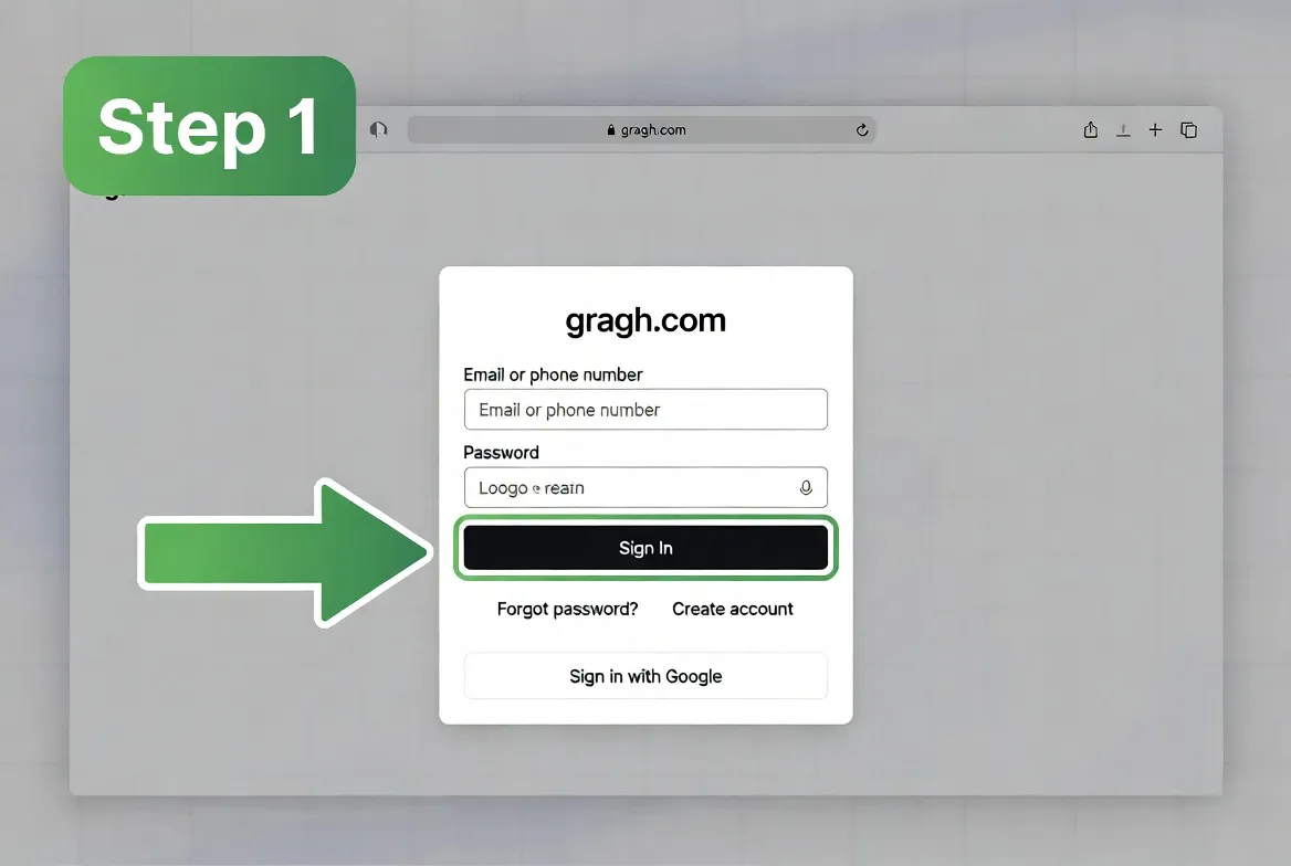 گام ۱: ورود به Gragh