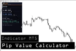 دانلود اندیکاتور Pip Value Calculator محاسبه سریع ارزش Pip یا پیپ ولیو برای متاتریدر 5 در بازار فارکس