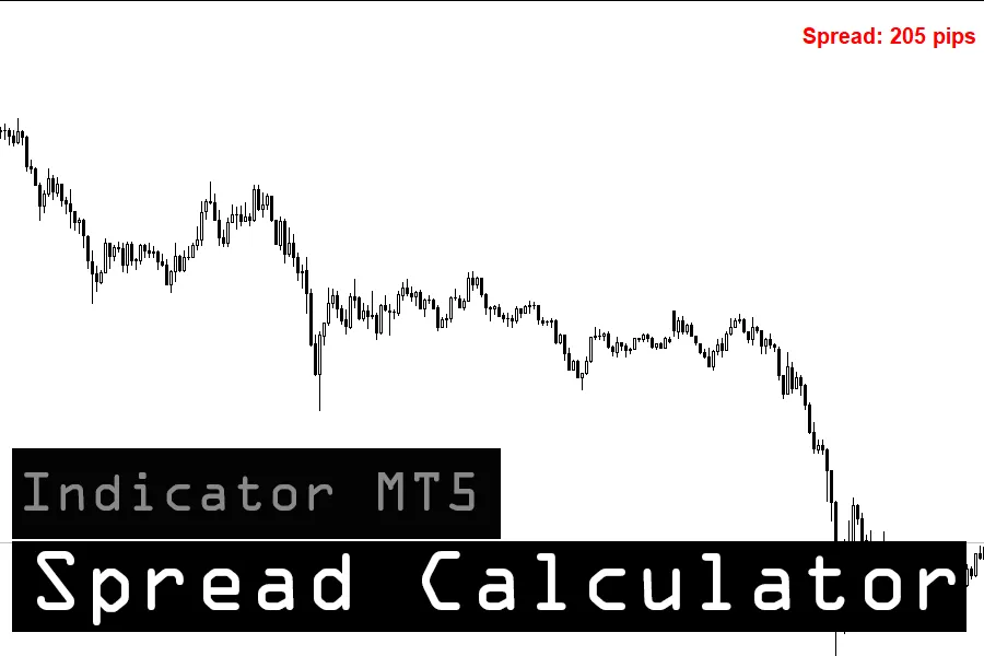 دانلود اندیکاتور Spread Calculator نمایش سریع مقدار Spread نماد معاملاتی روی نمودار برای متاتریدر 5 در بازار فارکس MT5